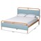 Baxton Studio Mateo Modern and Contemporary Baby Blue Fabric and Natural Wood Queen Size Platform Bed 245-13448-ZORO - alternate 9